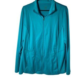 CHAMPION Duo Dry Front Zip Jacket XL Women Blue